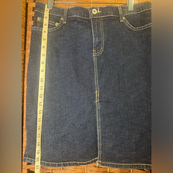 Just jeans Made In USA Skirt Front slit Denim Woman Junior SZ 13 Mostly cotton - Picture 12 of 13
